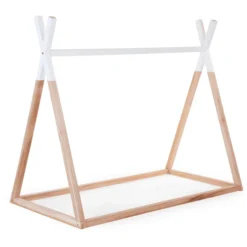 CHILDHOME Tipi Babybett Rahmen Natur Weiß 70 X 140 Cm
