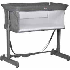 HOMCOM Kinderreisebett Mit Matratze Grau