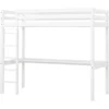 Hoppekids Basic Hochbett Mit Schreibtischplatte Weiss 90 X 200 Cm