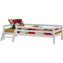 Hoppekids Basic Junior-Bett Weiss Mit Leiter 90 X 200 Cm