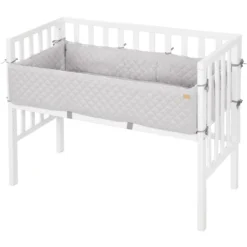 Roba Beistellbett 2-in-1 Weiß Style Grau
