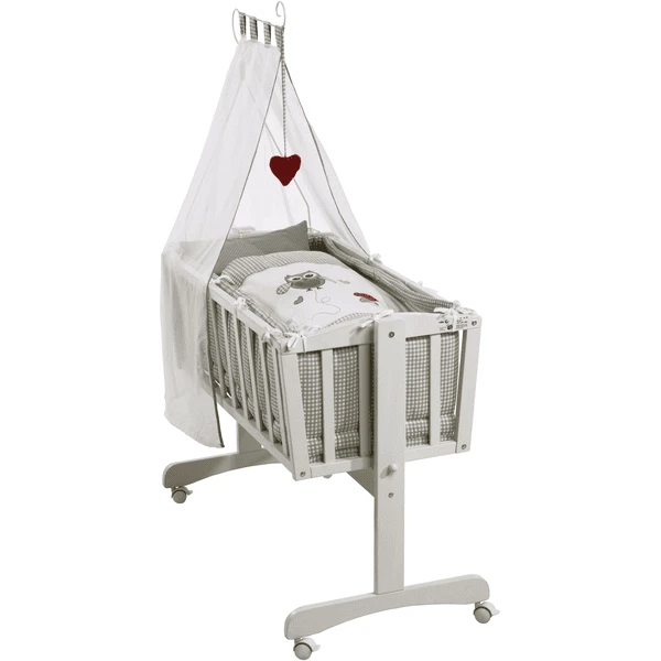 Roba Komplettwiegenset Weiß Adam & Eule 1 Roba Komplettwiegenset Weiß Adam & Eule