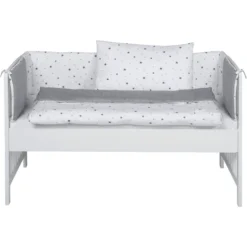 Schardt Komplettbeistellbett Micky Weiß Sternchen Grau