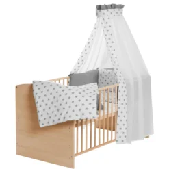 Schardt Komplettbett Classic Line 70x140cm Natur Big Stars Grey