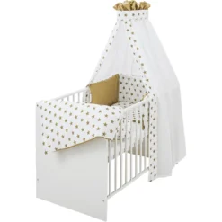 Schardt Komplettbett Classic White Big Stars Beige 60 Cm X 120 Cm