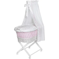 Schardt Stubenwagen Babsi Weiß Herzchen Rosa