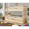 TiCAA Etagenbett Sammy Natur Mit Zusatzbett