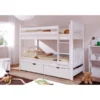 TiCAA Etagenbett Sammy Weiß Mit 2 Schubladen