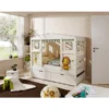 TiCAA Hausbett Mini Mit 2 Schubladen Safari