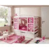 TiCAA Hausbett Mini Mit Zusatzbett Prinzessin Rosa