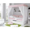 TiCAA Himmelbett Stern Rosa Mit Zusatzbett