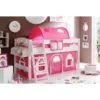 TiCAA Hochbett Kenny R Weiß - Rosa - Weiß