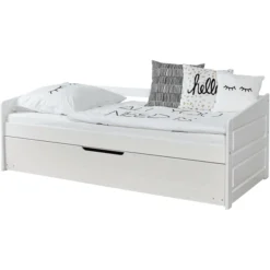 TiCAA Sofabett Micki Buche Weiß Mit Zusatzbett