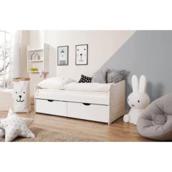 TiCAA Sofabett Micki Mini Mit 2 Schubladen