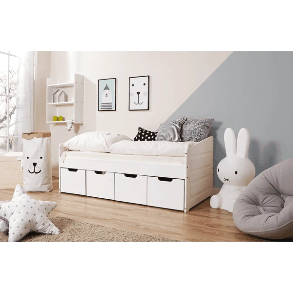 TiCAA Sofabett Micki Mini Mit 4 Schubladen 1 TiCAA Sofabett Micki Mini Mit 4 Schubladen